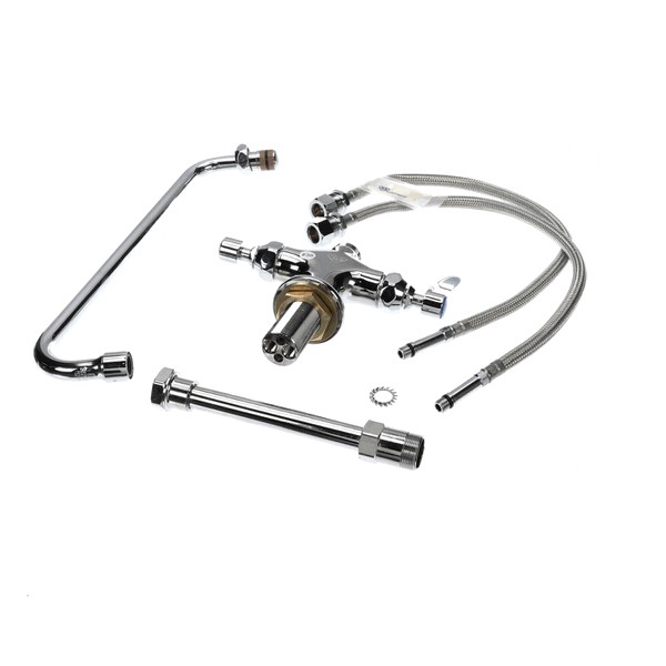 (image for) T&S Brass B-0201-02 DOUBLE PANTRY FAUCET, SINGLE HOLE BASE,